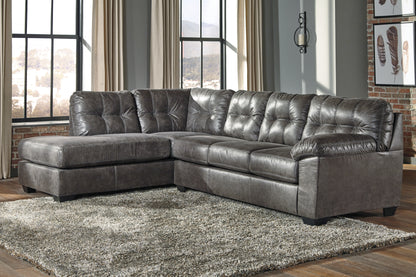 Myers Furniture Outlet - Ashley Furniture - Fallston Sectional - RAF 2-Piece Sectional with Chaise / Slate - 17221S1