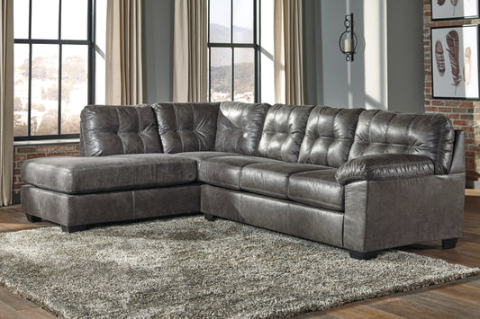 Myers Furniture Outlet - Ashley Furniture - Fallston Sectional - RAF 2-Piece Sectional with Chaise / Slate - 17221S1