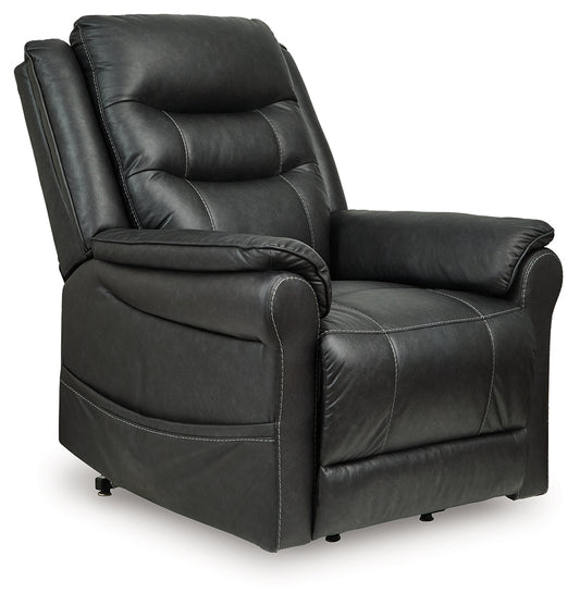 Myers Furniture Outlet - Ashley Furniture - Oatman Living Room - Power Lift Recliner / Carbon - 1800512
