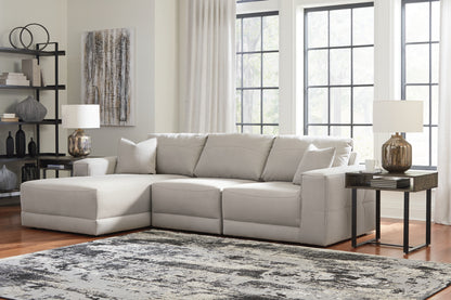 Myers Furniture Outlet - Ashley Furniture - Next-Gen Gaucho Sectional - RAF 3-Piece Sectional Sofa with Chaise / Gray - 18304S1