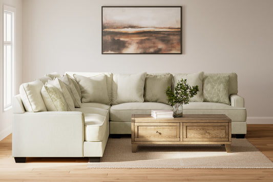 Myers Furniture Outlet - Ashley Furniture - Rawcliffe Sectional - LAF 3-Piece Sectional / Parchment - 19604S1