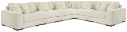 Myers Furniture Outlet - Ashley Furniture - Lindyn Sectional - RAF 6-Piece Sectional / Ivory - 21104S20