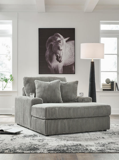 Myers Furniture Outlet - Ashley Furniture - Lindyn Living Room - Chaise / Fog - 2110515