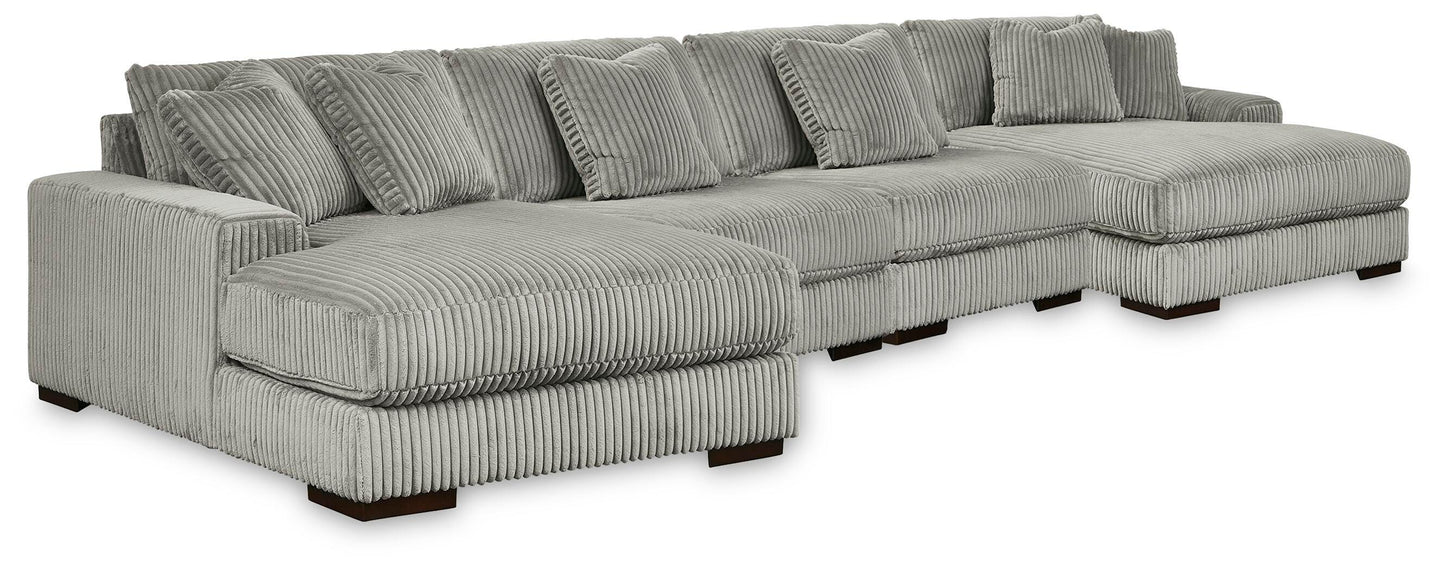 Myers Furniture Outlet - Ashley Furniture - Lindyn 4-Piece Sectional with Double Chaise - 4-Piece Sectional with Double Chaise - 21105S20