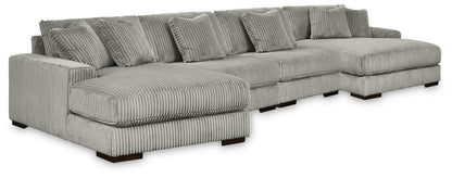 Myers Furniture Outlet - Ashley Furniture - Lindyn 4-Piece Sectional with Double Chaise - 4-Piece Sectional with Double Chaise - 21105S20