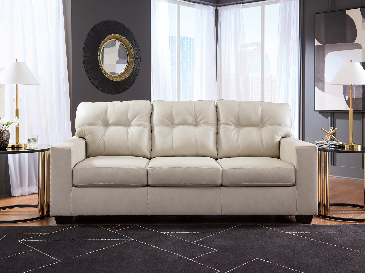 Myers Furniture Outlet - Ashley Furniture - Santorine Living Room - Sofa / Bone - 2170838