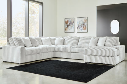 Myers Furniture Outlet - Ashley Furniture - Stupendous Sectional - RAF 6-Piece Sectional with Chaise / Alloy - 25903S22