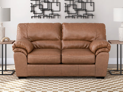 Myers Furniture Outlet - Ashley Furniture - WillowBend Living Room - Loveseat / Caramel - PC2770435