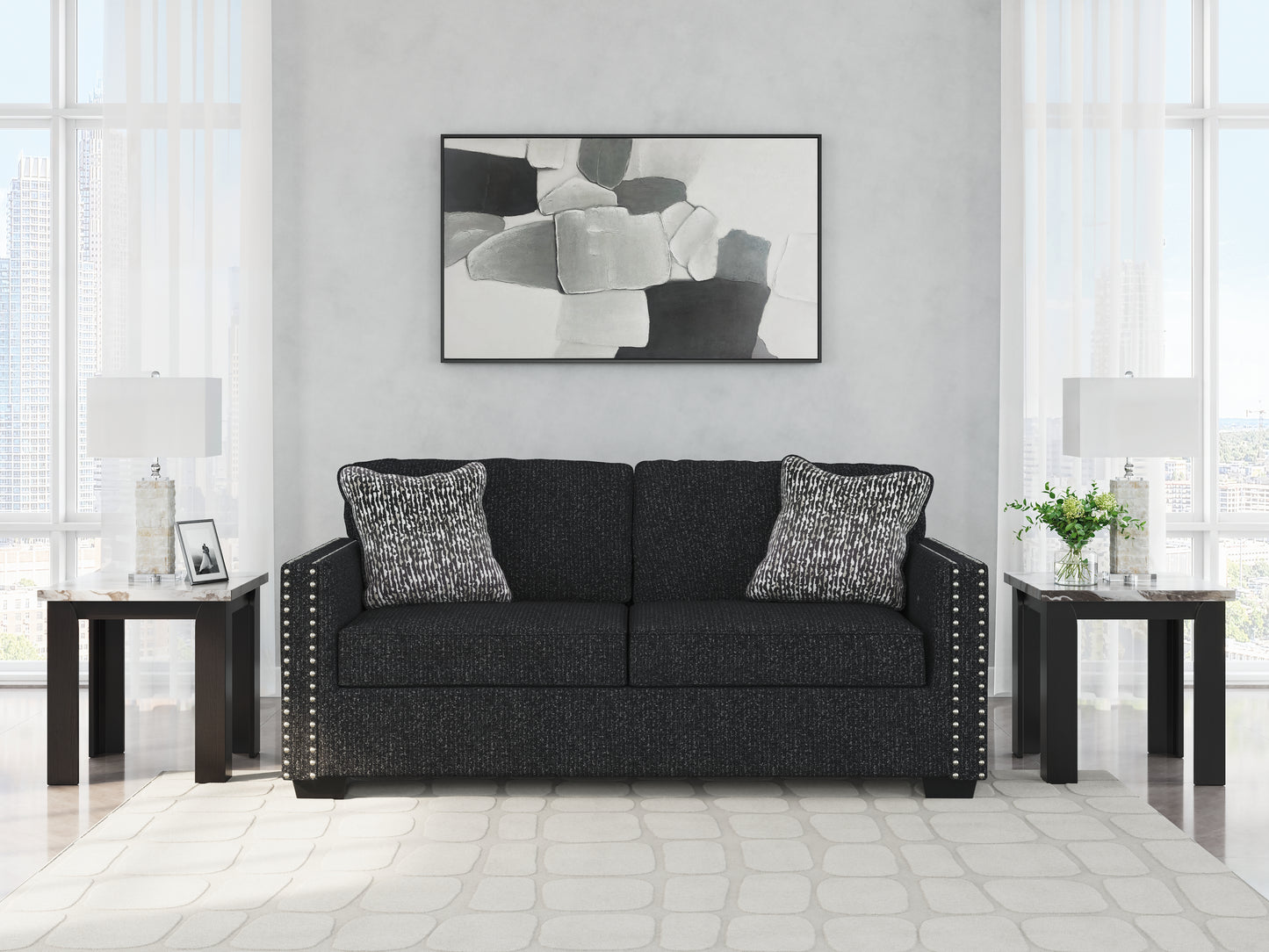 Myers Furniture Outlet - Ashley Furniture - Jasmine Peaks Living Room - Sofa / Coal - 2890438