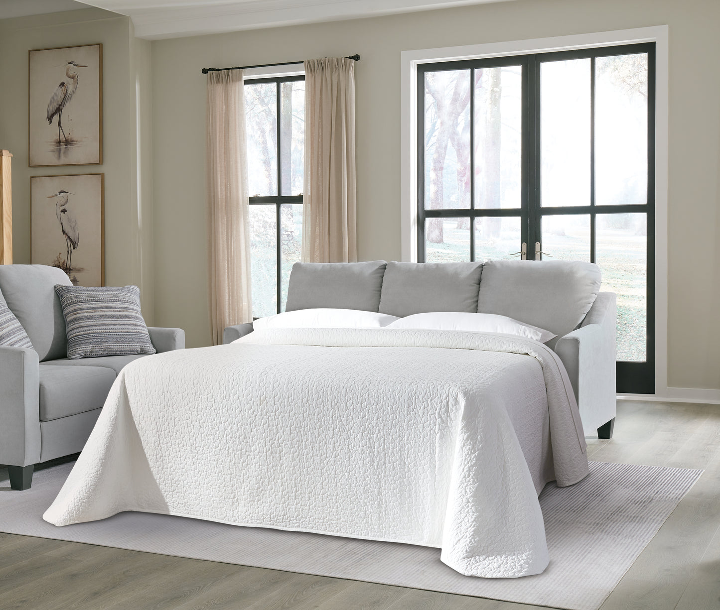 Myers Furniture Outlet - Ashley Furniture - Adlai Living Room - Queen Sofa Sleeper / Shadow - 3010339