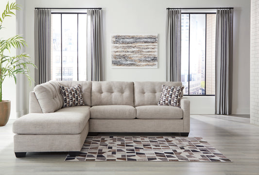 Myers Furniture Outlet - Ashley Furniture - Mahoney Sectional - RAF 2-Piece Sleeper Sectional with Chaise / Pebble - 31004S3