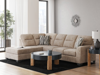 Myers Furniture Outlet - Ashley Furniture - Olten Sectional - RAF 2-Piece Sectional with Chaise / Mocha - 31304S1