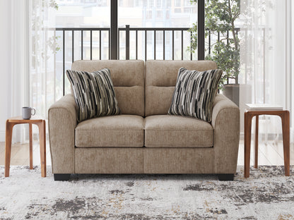 Myers Furniture Outlet - Ashley Furniture - Olten Living Room - Loveseat / Mocha - 3130435