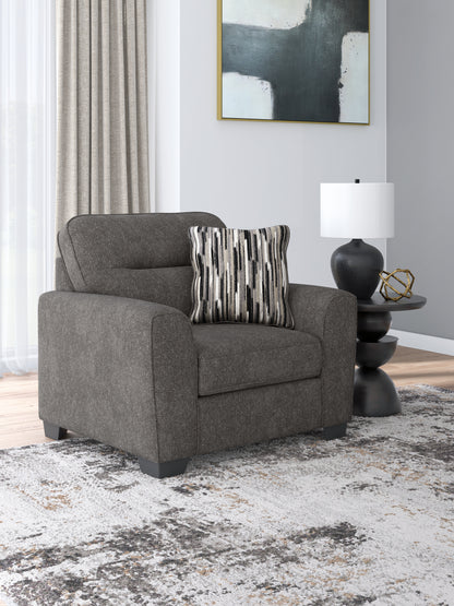 Myers Furniture Outlet - Ashley Furniture - Olten Living Room - Chair and a Half / Graphite - 3130523