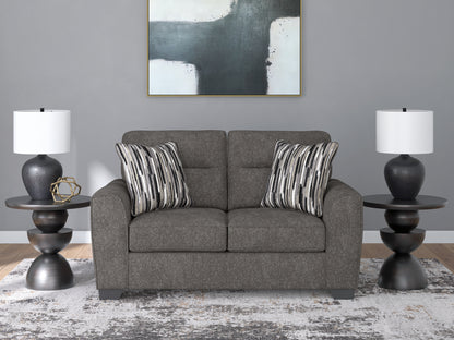 Myers Furniture Outlet - Ashley Furniture - Olten Living Room - Loveseat / Graphite - 3130535