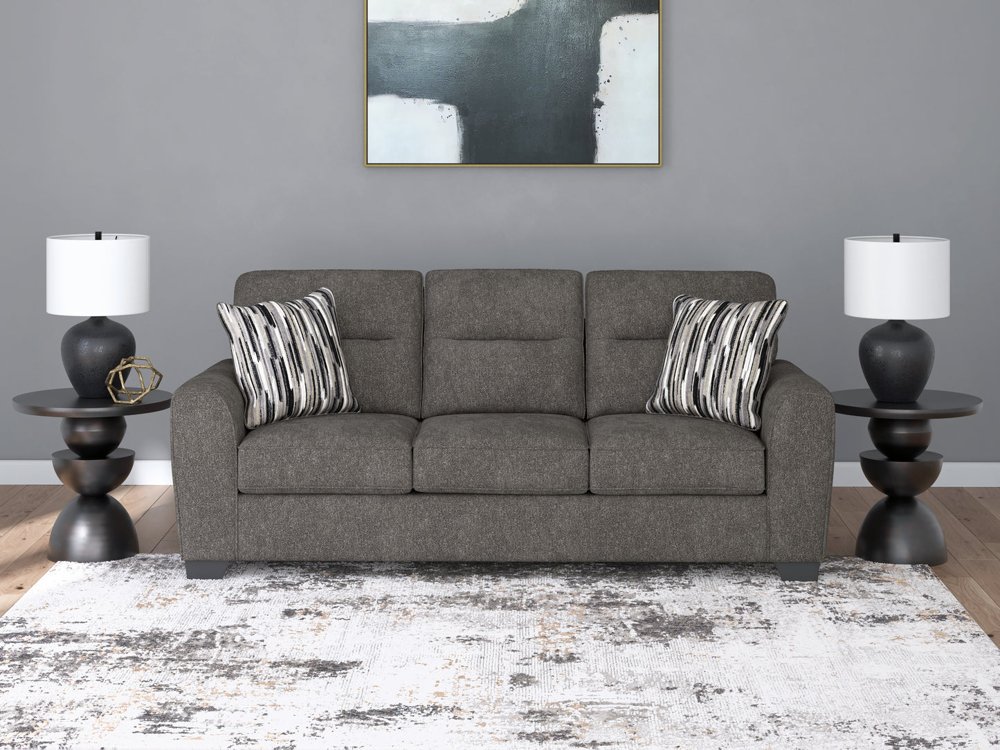 Myers Furniture Outlet - Ashley Furniture - Olten Living Room - Sofa / Graphite - 3130538