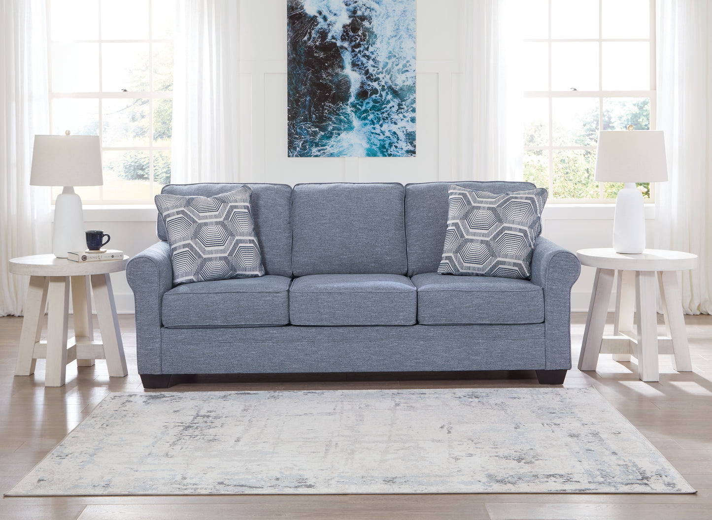 Myers Furniture Outlet - Ashley Furniture - Carissa Manor Living Room - Sofa / Denim - 3260438