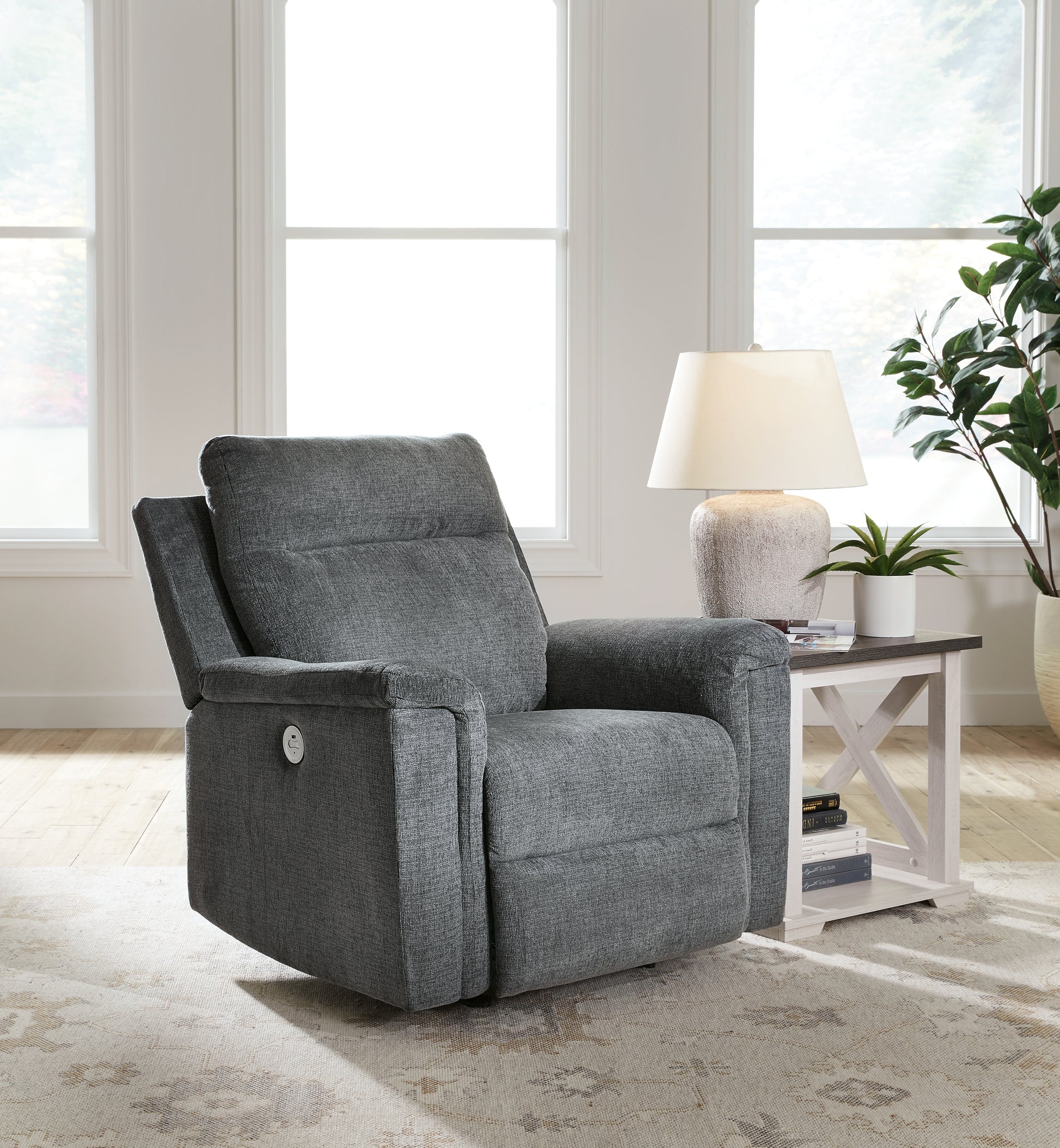 Myers Furniture Outlet - Ashley Furniture - Barnsana Living Room - Power Rocker Recliner / Gravel - 3320298