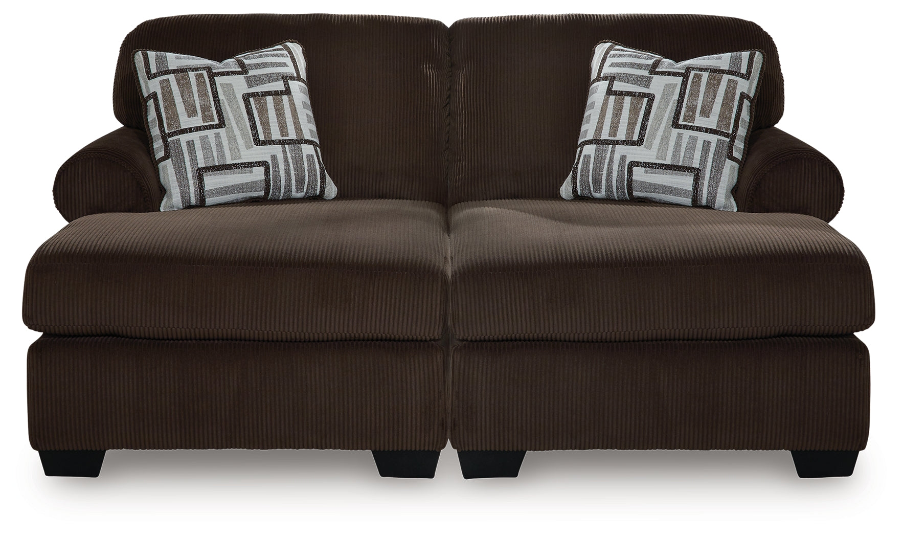 Myers Furniture Outlet - Ashley Furniture - Kimlee Sectional - RAF 2-Piece Super Chaise / Chocolate - PC35603S4
