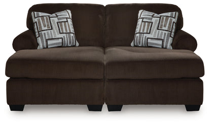 Myers Furniture Outlet - Ashley Furniture - Kimlee Sectional - RAF 2-Piece Super Chaise / Chocolate - PC35603S4