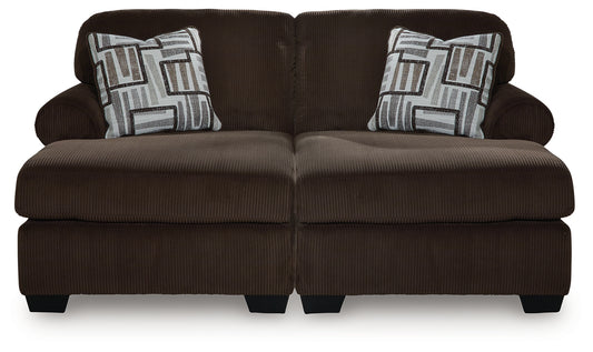 Myers Furniture Outlet - Ashley Furniture - Kimlee Sectional - RAF 2-Piece Super Chaise / Chocolate - PC35603S4