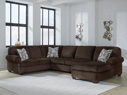 Myers Furniture Outlet - Ashley Furniture - Kimlee Sectional - LAF 3-Piece Sectional with Chaise / Chocolate - PC35603S2