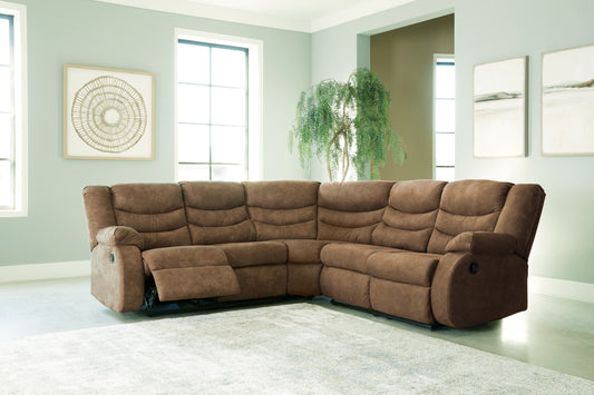 Myers Furniture Outlet - Ashley Furniture - Partymate Sectional - 2-Piece Reclining Sectional / Brindle - 36902S2