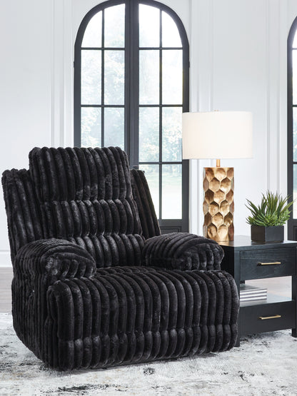 Myers Furniture Outlet - Ashley Furniture - Rhine Falls Living Room - Zero Wall Power Recliner / Onyx - PC4280506