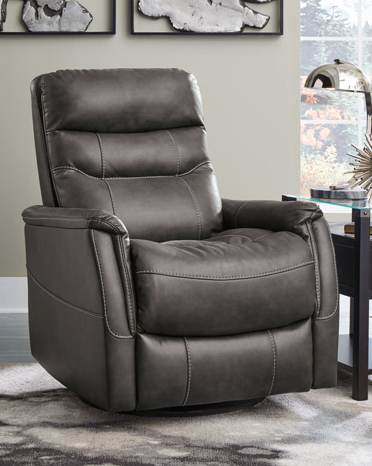 Myers Furniture Outlet - Ashley Furniture - Riptyme Living Room - Swivel Glider Recliner / Quarry - 4640261