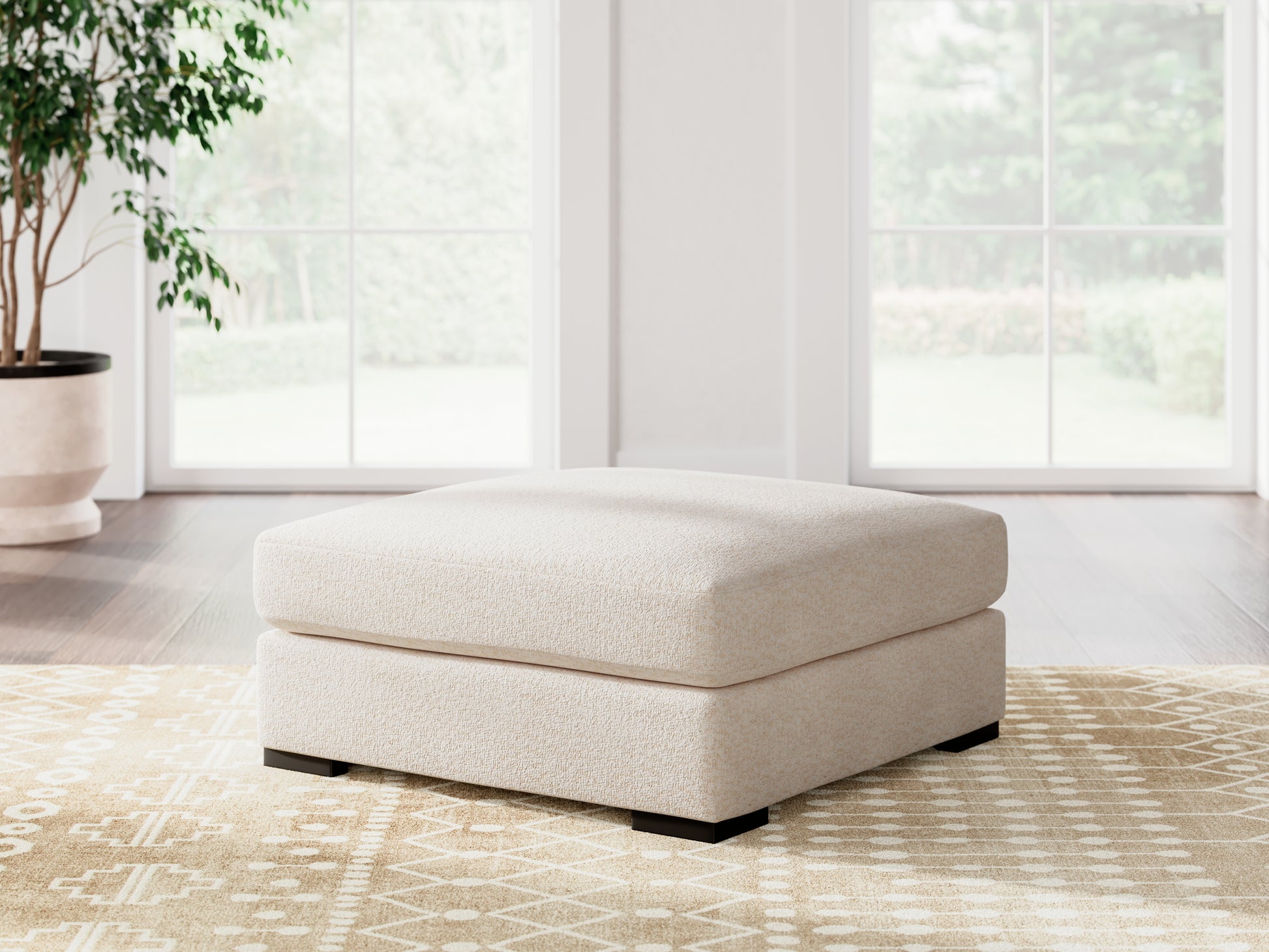 Myers Furniture Outlet - Ashley Furniture - Donelson Creek Living Room - Oversized Accent Ottoman / Vanilla - 4800208