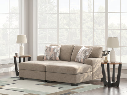 Myers Furniture Outlet - Ashley Furniture - Newellen Sectional - RAF 2-Piece Super Chaise / Hemp - 48404S4