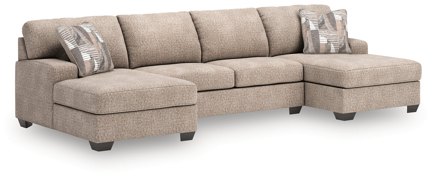 Myers Furniture Outlet - Ashley Furniture - Newellen Sectional - RAF 2-Piece Super Chaise / Greystone - 48405S4