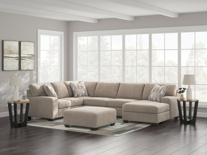Myers Furniture Outlet - Ashley Furniture - Newellen Sectional - LAF 3-Piece Sectional with Chaise / Hemp - 48404S2