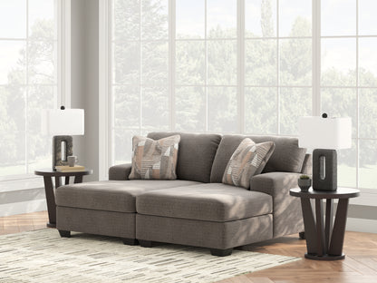 Myers Furniture Outlet - Ashley Furniture - Newellen Sectional - RAF 2-Piece Super Chaise / Greystone - 48405S4