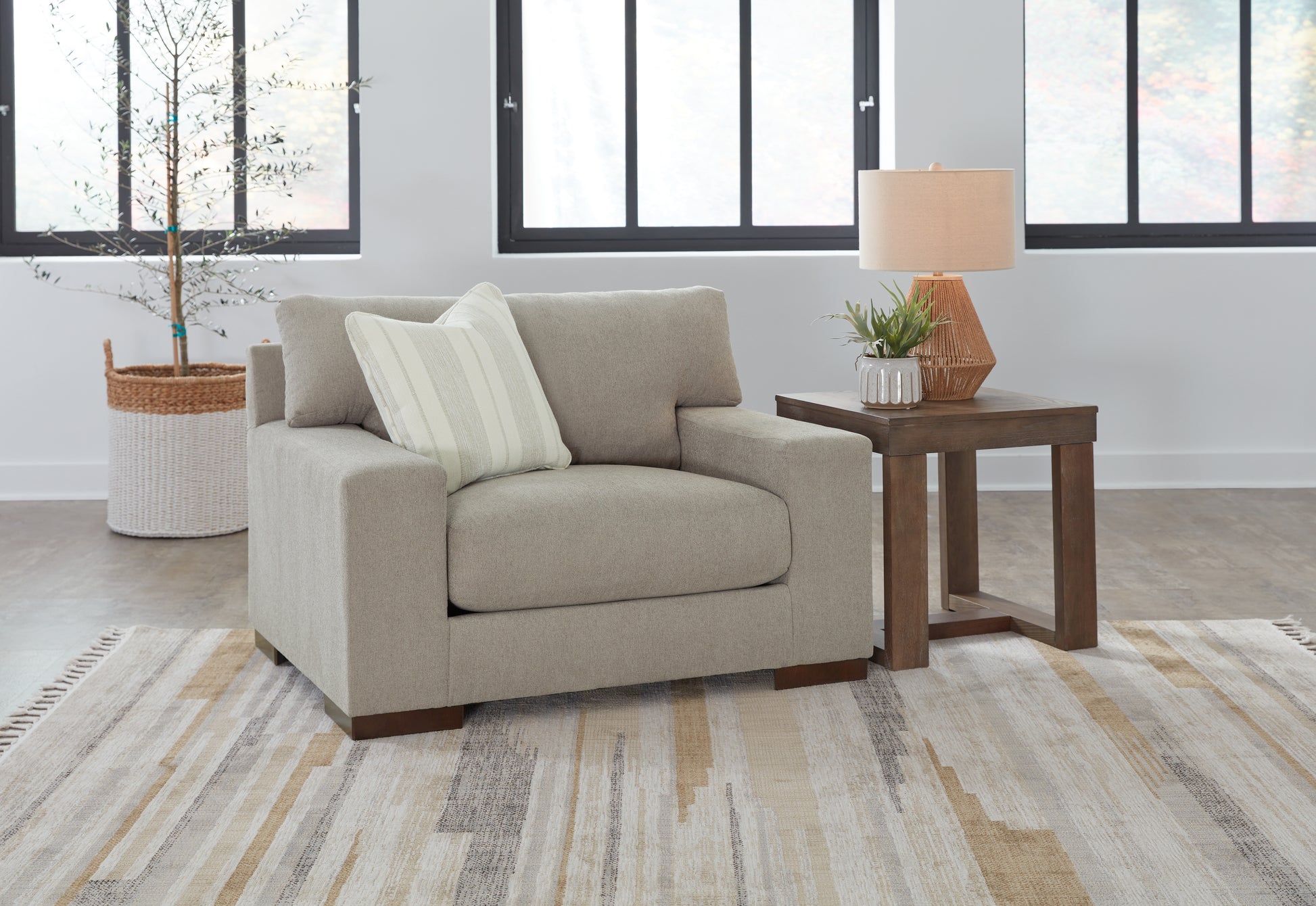Myers Furniture Outlet - Ashley Furniture - Maggie Living Room - Chair and a Half / Flax - 5200423