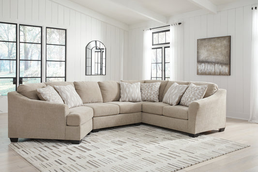 Myers Furniture Outlet - Ashley Furniture - Brogan Bay Sectional - 3-Piece Sectional with Cuddler / Cork - 52705S2