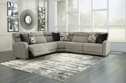 Myers Furniture Outlet - Ashley Furniture - Colleyville Sectional - 7-Piece Power Reclining Sectional with Chaise / Stone - 54405S32