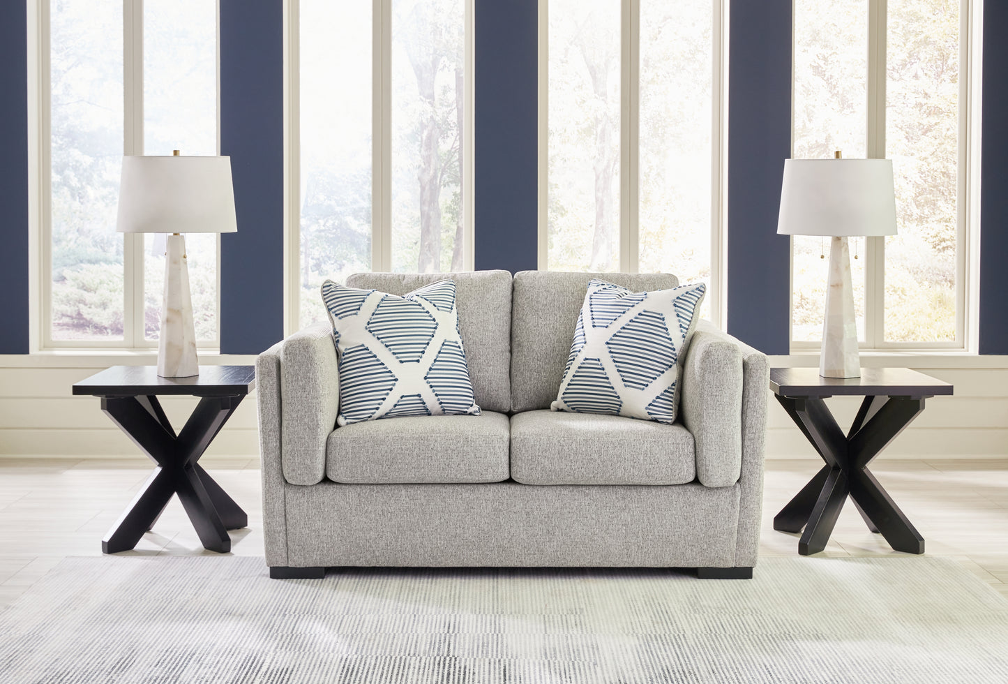 Myers Furniture Outlet - Ashley Furniture - Evansley Living Room - Loveseat / Pewter - 5450335