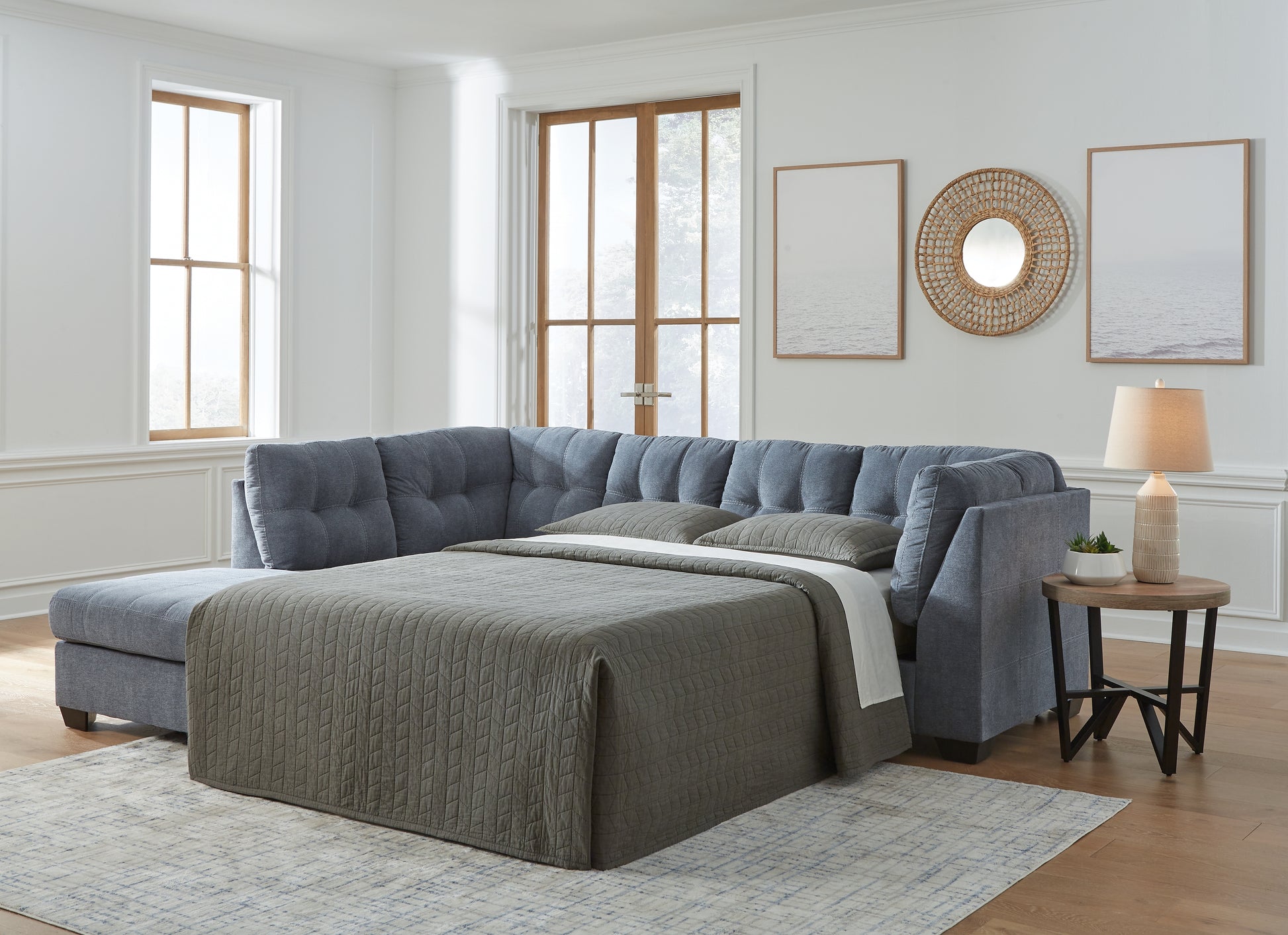 Myers Furniture Outlet - Ashley Furniture - Marleton Sectional - LAF 2-Piece Sectional with Chaise / Gray - 55305S2