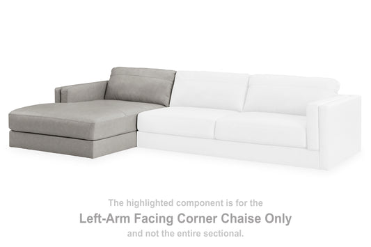 Myers Furniture Outlet - Ashley Furniture - Amiata Sectional - RAF 2-Piece Sectional with Chaise / Glacier - 57404S1