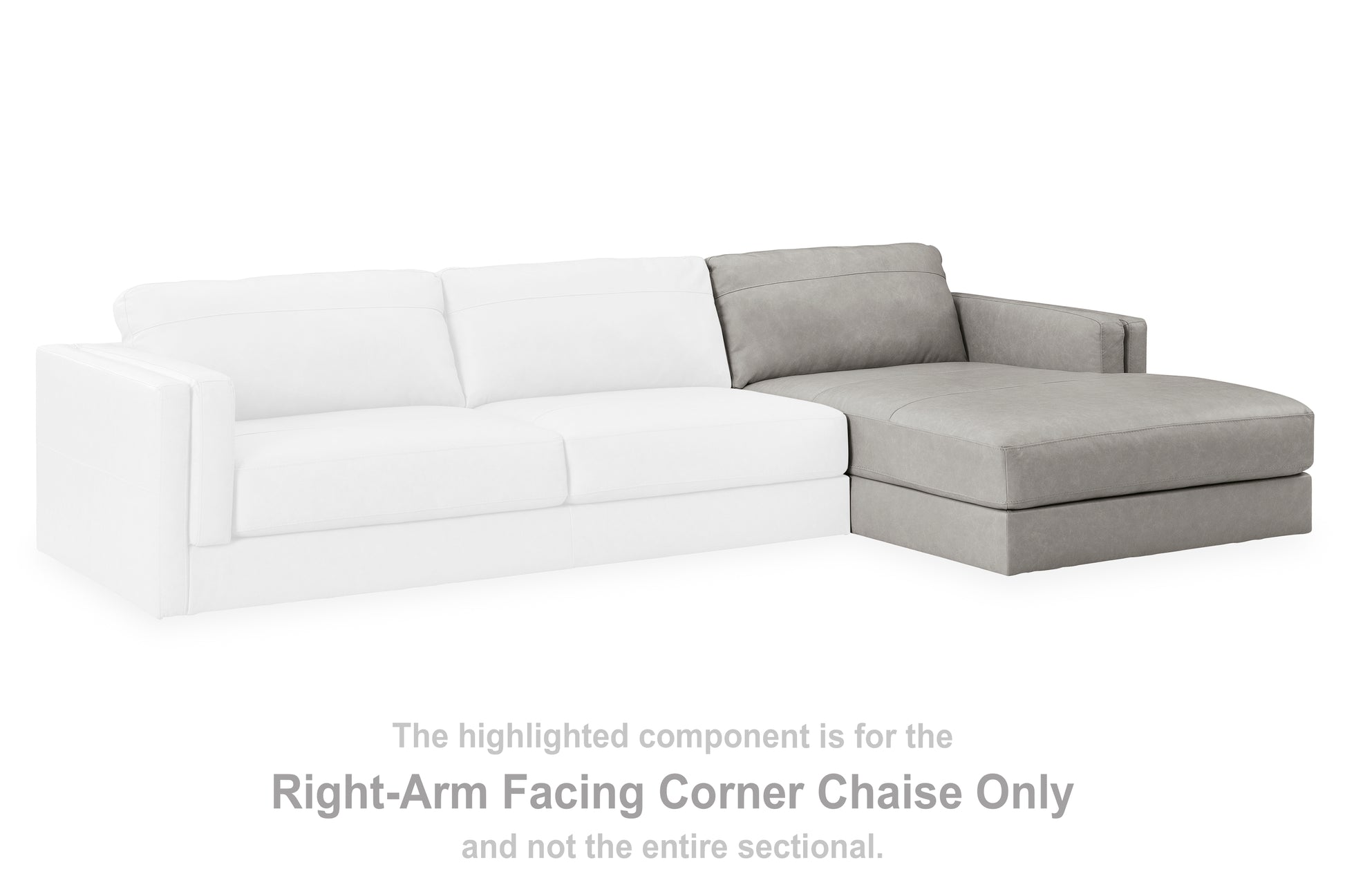 Myers Furniture Outlet - Ashley Furniture - Amiata Sectional - RAF Corner Chaise / Glacier - 5740417
