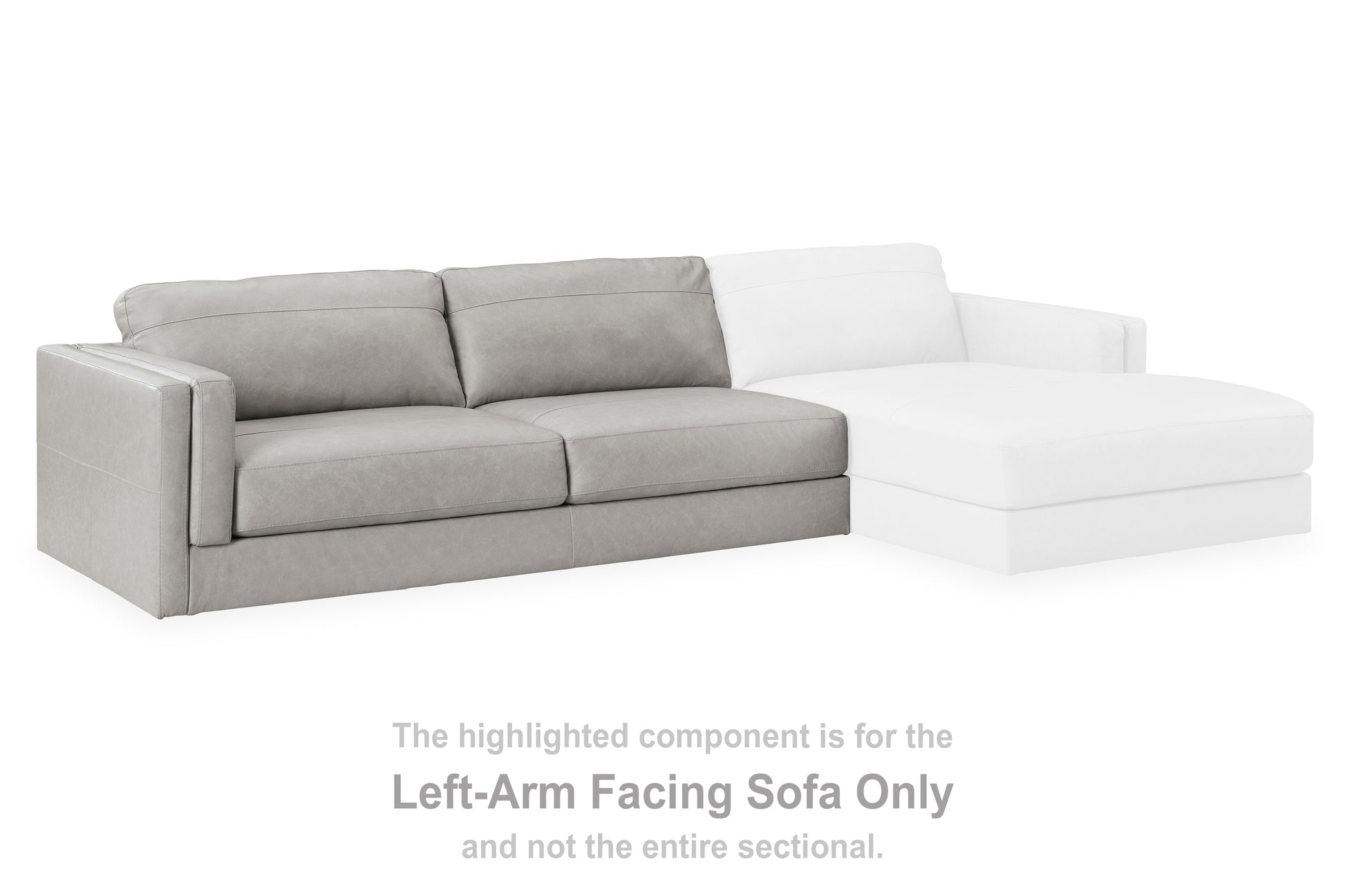 Myers Furniture Outlet - Ashley Furniture - Amiata Sectional - LAF Sofa / Glacier - 5740466