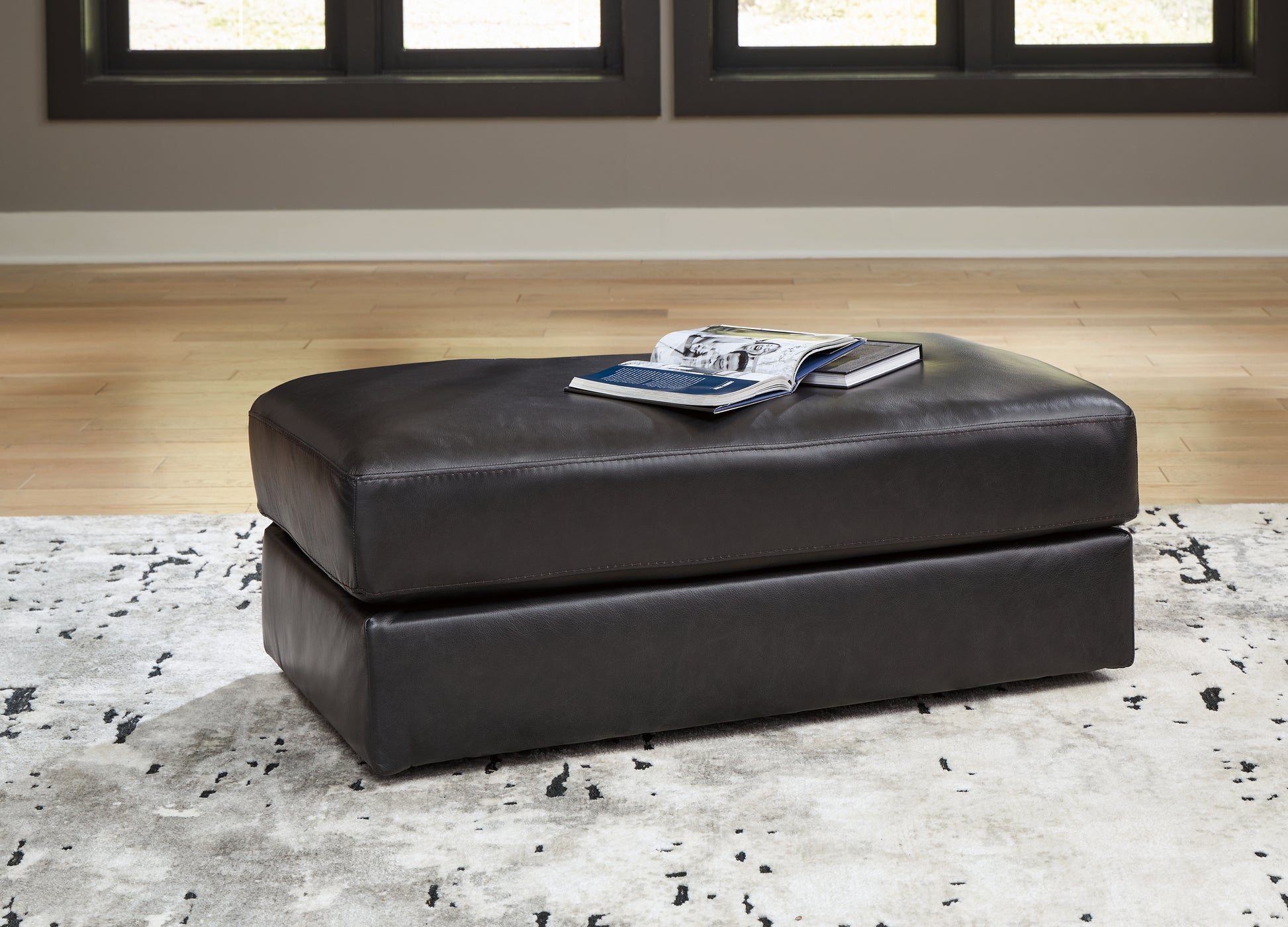 Myers Furniture Outlet - Ashley Furniture - Amiata Living Room - Ottoman / Onyx - 5740514