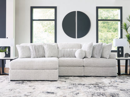 Myers Furniture Outlet - Ashley Furniture - Cuddle Plush Sectional - 3-Piece Sectional with Chaise / Arctic - PC59106S7