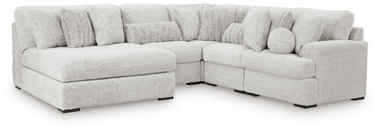 Myers Furniture Outlet - Ashley Furniture - Cuddle Plush Sectional - 5-Piece Sectional with Chaise / Arctic - PC59106S11