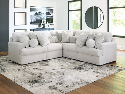 Myers Furniture Outlet - Ashley Furniture - Cuddle Plush Sectional - RAF 5-Piece Sectional / Arctic - PC59106S2