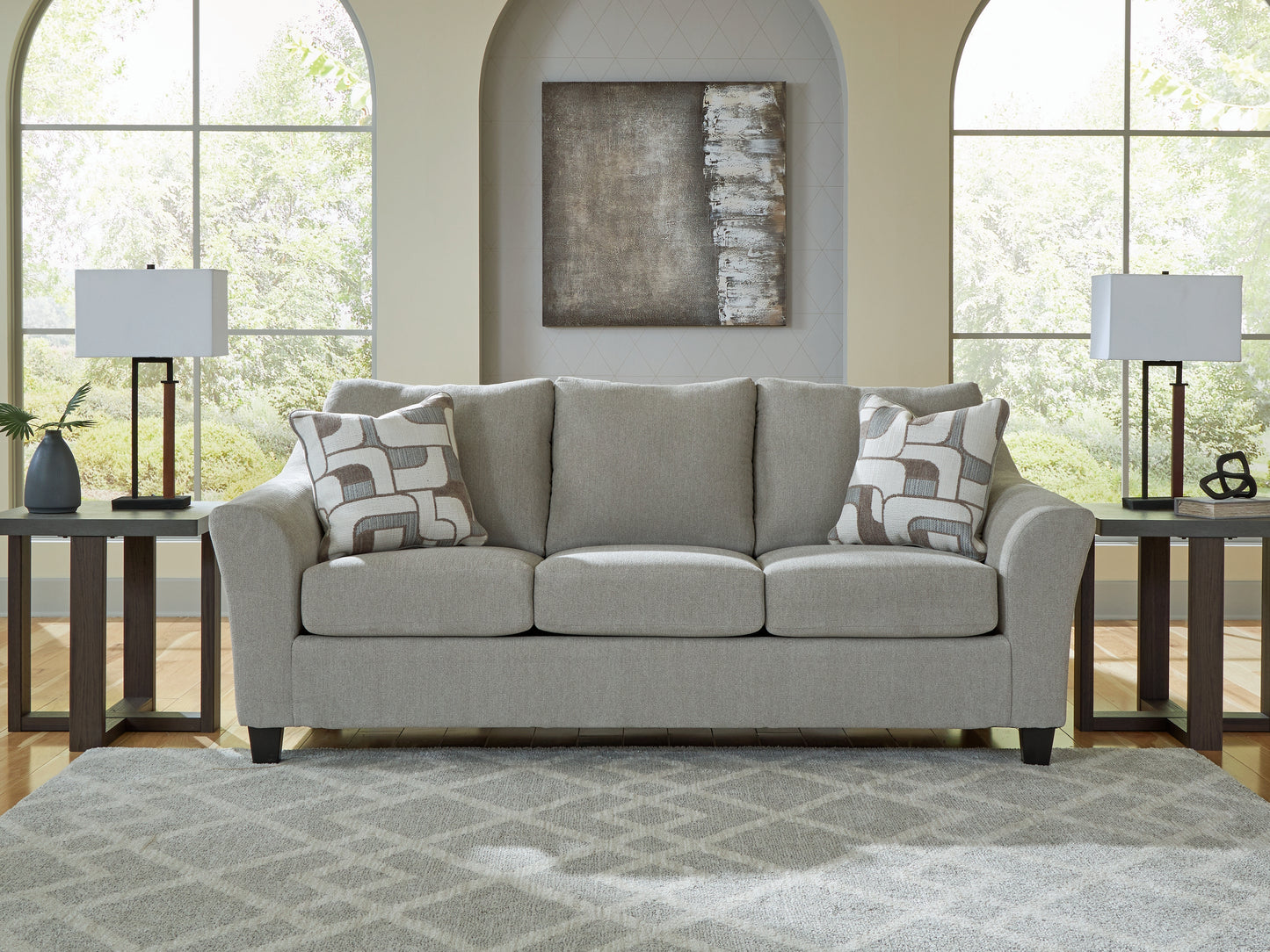 Myers Furniture Outlet - Ashley Furniture - Willarae Living Room - Sofa / Taupe - 5980338