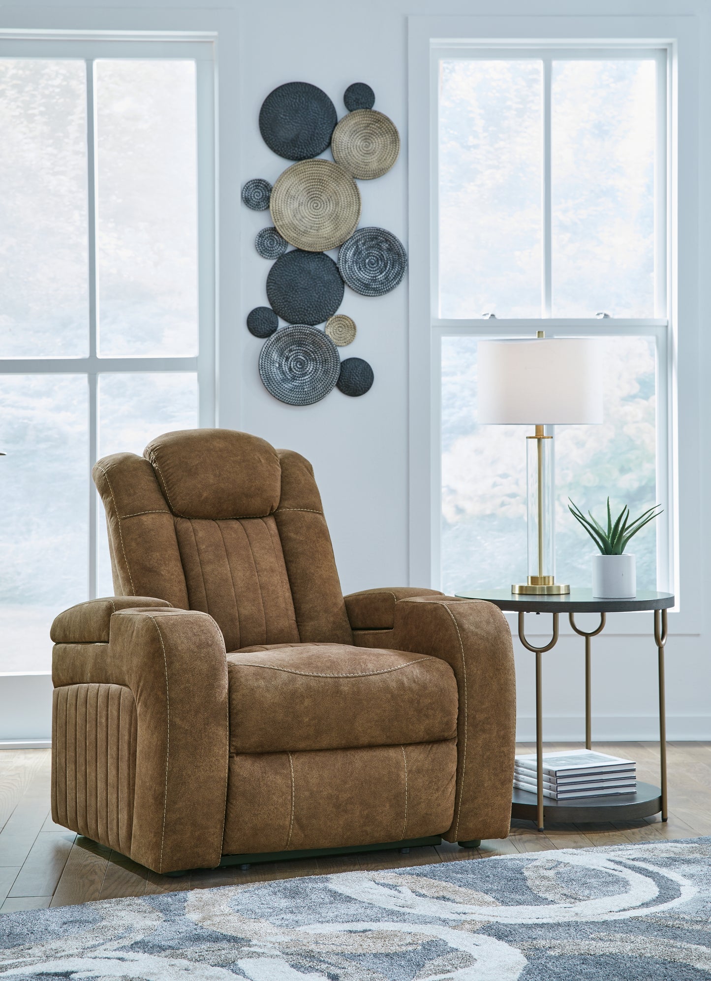 Myers Furniture Outlet - Ashley Furniture - Wolfridge Living Room - PWR Recliner/ADJ Headrest / Brindle - 6070313