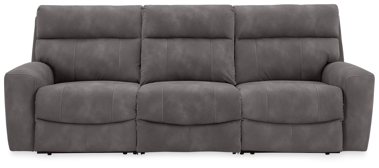 Myers Furniture Outlet - Ashley Furniture - Next-Gen DuraPella Sectional - 3-Piece Power Reclining Sectional / Slate - 61003S9