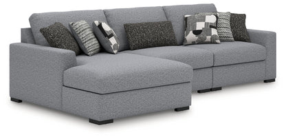 Myers Furniture Outlet - Ashley Furniture - Bealton Sectional - RAF 3-Piece Sectional with Chaise / Salt and Pepper - 61305S4